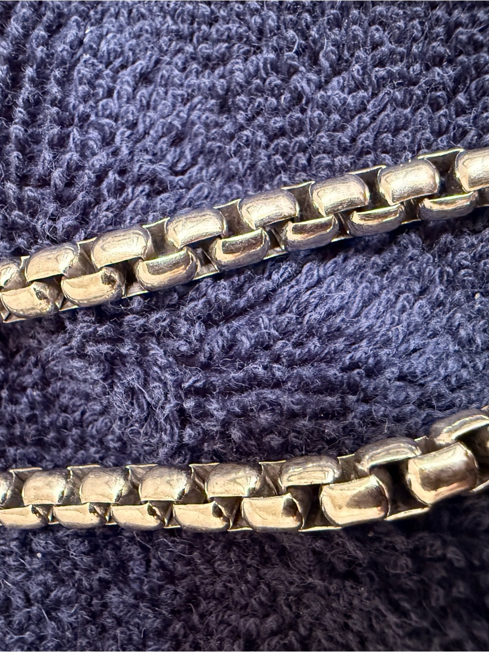 Italian .925 Sterling Silver Box Chain Necklace - solid Silver. New with No Tag